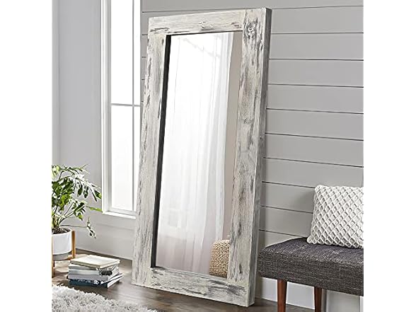 KIAYACI Over Sized Floor Mirror Wood Frame 71" x 32"
