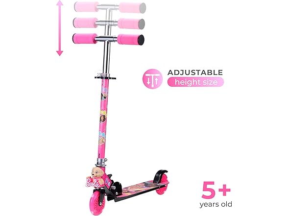 Barbie 2 Wheel Kick Scooter with Light Up WheelS