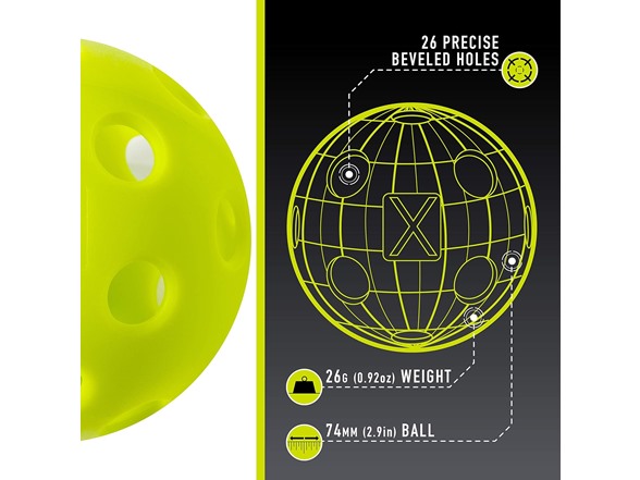 Franklin Sports X-26 Pickleballs 100 Pack