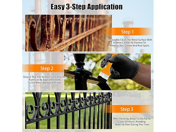 MuzeFansi 2-in-1 Rust Converter & Metal Primer