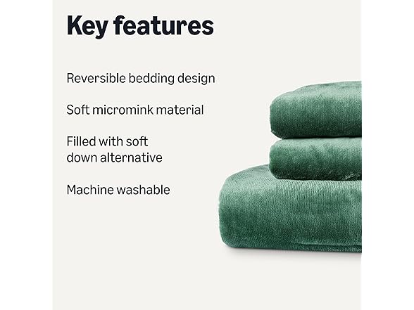 Amazon Basics Reversible Sherpa Comforter Set