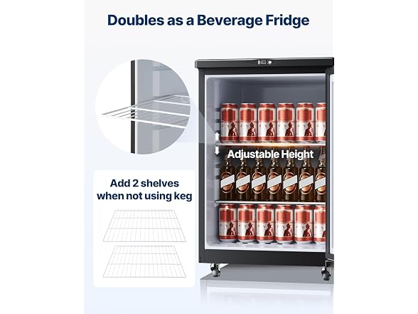 VEVOR Beer Kegerator, Single Tap Draft
