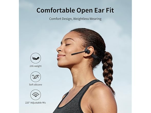CXK Open Ear Headphones with Mic