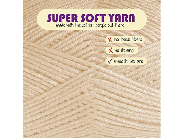 Hearth & Harbor Acrylic Yarn 370 yards Beige
