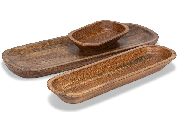 Abbott Collection Large Oval Shallow Bowl - Mangowood