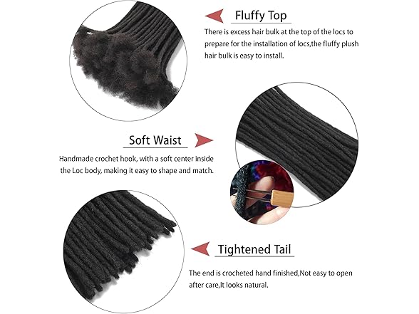 Loceast 6 Inch 0.2cm Width Loc Extension