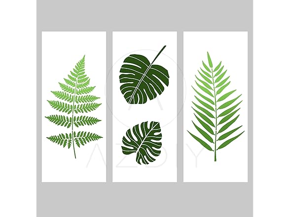 AZDIY Leaf Stencils Paintings