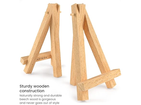 ARTEZA 5" Mini Display Wood Easel, Pack of 40