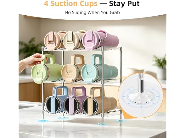 VNYIFAN Stackable Water Bottle Organizer