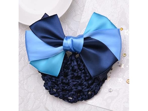 KDDOM Lady Bow Hair Bun Net,Professional