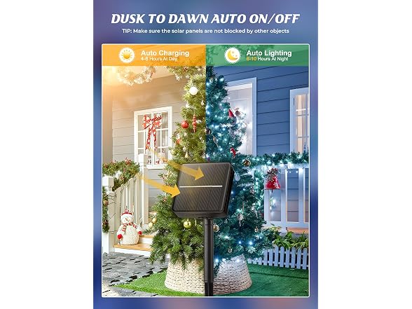 Brightown 2 Pack Solar String Lights Outdoor Waterproof, 80 FT 200 LED