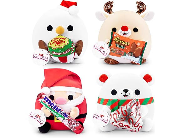 Snackles Christmas Snowman & Chupachups 14 Inch Plush