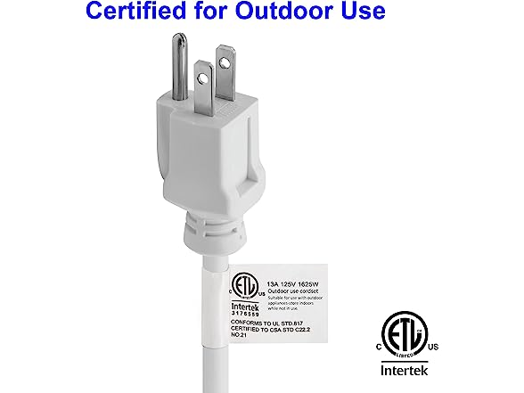 Clear Power 35ft IndoorOutdoor 16/3 Extension Cord