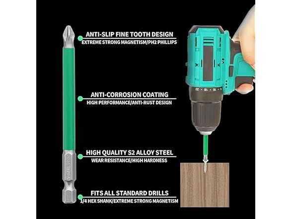 Screwdriver Drill Bit Set 6pk