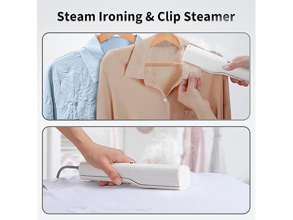 Iron Steamer for Clothes - Mini Iron, Portable Handheld Garment Steamer, 3 in 1 Steam Iron Wet & Dry Ironing, 15s Fast Heat Up, 900W Wrinkles Remover Clothes Steamer for Home, Office and Travel, 120V (Open Box)