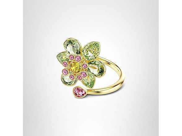 Swarovski Idyllia Flower Open Ring Grn