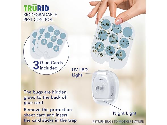 TruRid Indoor Plug-in Fly Trap Reusable
