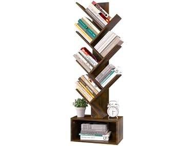 $23.99, Was $49.99, 52% Off! Tree Bookshelf - 6 Shelf Retro Floor dealfomo