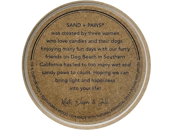 Sand + Paws Scented Candle - White Vanilla