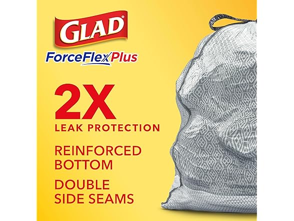 Glad Food Storage Glad ForceFlexPlus Tall Kitchen Dra