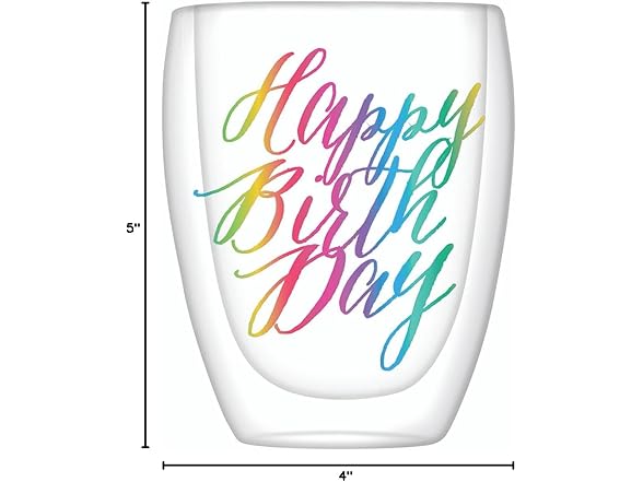 Slant Collections Birthday Wine Glass 20oz
