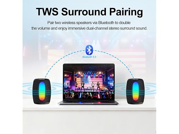 PORTBOR Portable Bluetooth Speaker