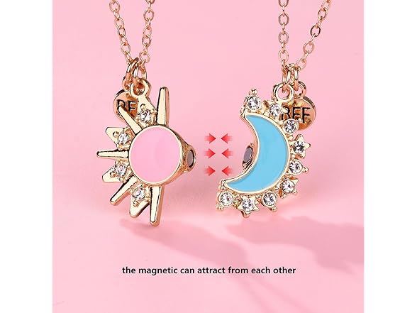 Celestial Sun Moon Friendship Necklace