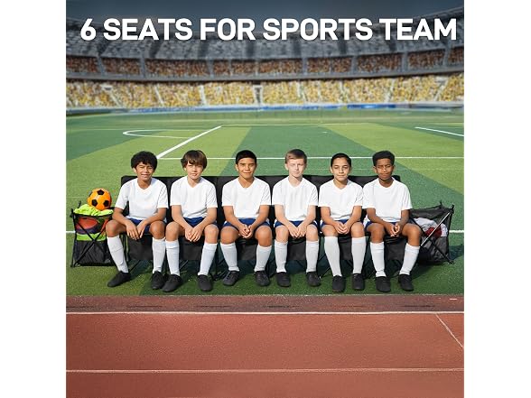 EVER ADVANCED 6 Seats Folding Soccer Team Bench