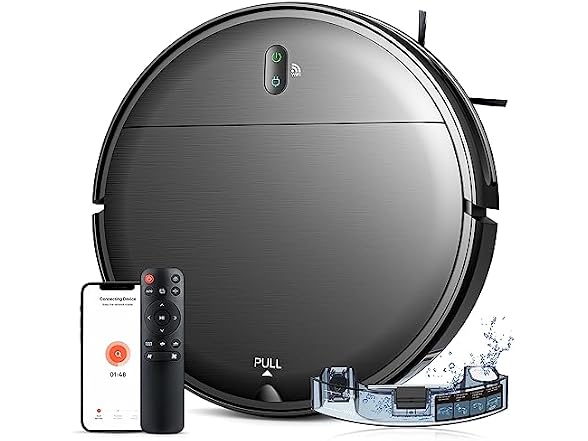 MAMNV,Robot Vacuum and Mop Combo,WiFi/Bluetooth/Alexa,2-in-1 Robot with Schedule,Robotic Vacuum Cleaner with Self-Charging,Mopping Robot Vacuum,Slim,Idea for Hard Floor,Pet Hair and Carpet Blue (Open Box)