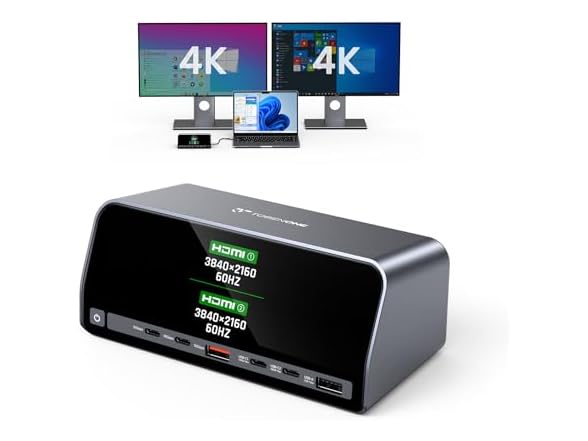 TobenONE Docking Station Dual 4K Monitor