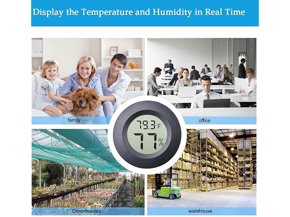 Veanic CON-129 (2 Pack) Mini Digital Hygrometer - Gallery 6