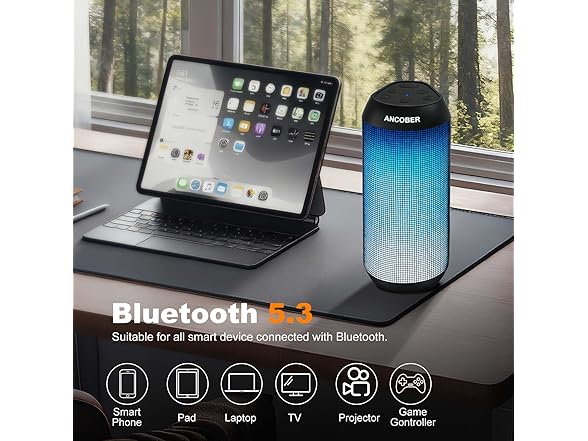 ANCOBER Portable Bluetooth Speaker
