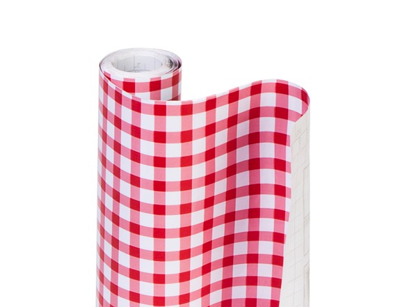 Smart Design Shelf Liner - Red Gingham