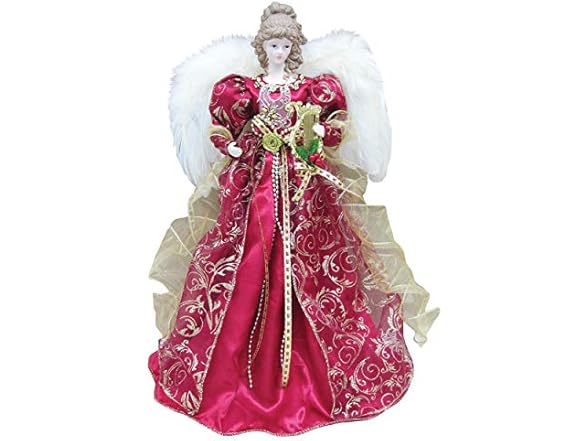 Santa's Workshop 3148 Red Christmas Angel Tree Topper