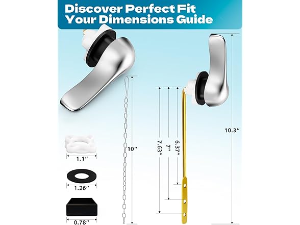 HELEMAN Universal Toilet Handle Replacement Kit