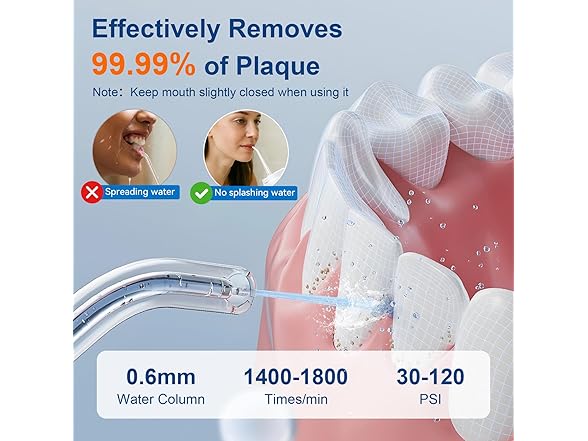 Black Portable Water Flosser