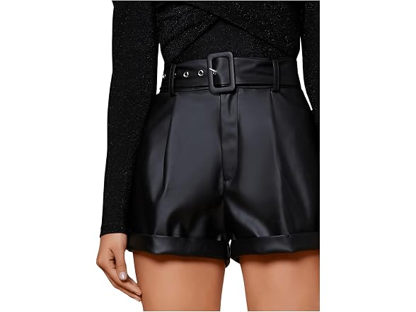 MakeMeChic Women (M) Leather Shorts