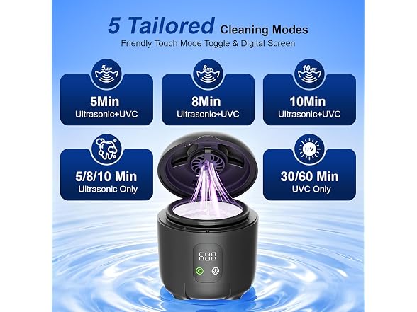 Newelkin Ultrasonic Retainer Cleaner Black