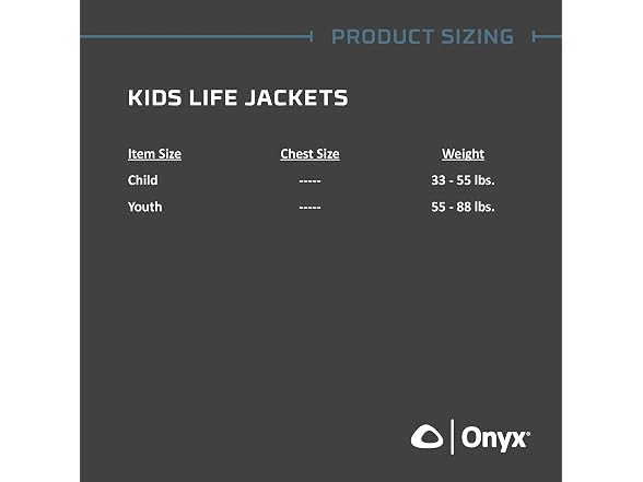 ONYX General Purpose Boating Life Jacket Child Fit