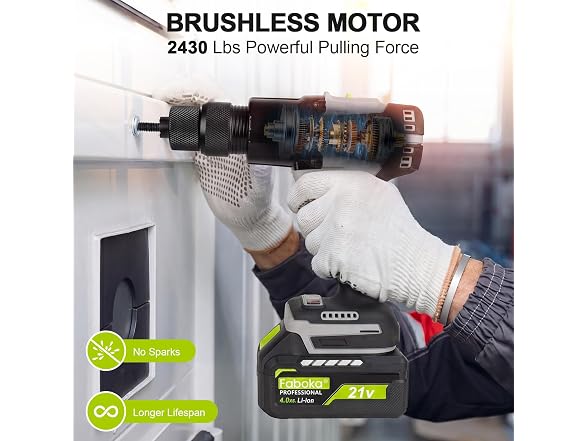 FABOKA FA0801 3-in-1 Cordless Rivet Gun & Nut & Drill - Gallery 3