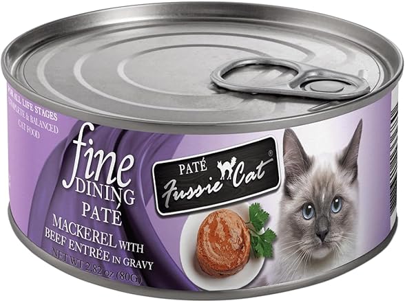 Fussie Cat Fine Dining Pate Mackerel with Beef