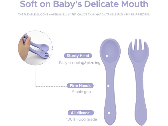 BabyX Baby Silicone Feeder Set, 3-pcs