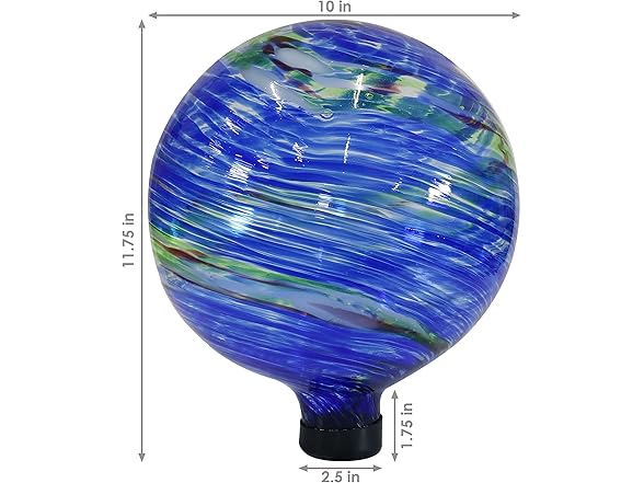 Sunnydaze 10-Inch Gazing Ball for Garden, Northern Lights