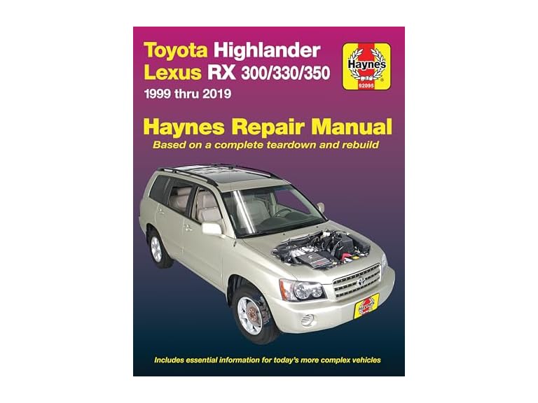 Haynes Toyota Highlander Lexus RX 300/330/350