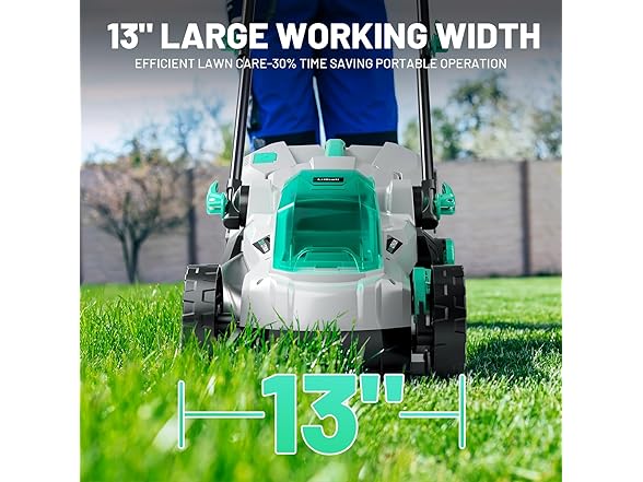 Litheli 13 Inch Cordless Lawn Mower