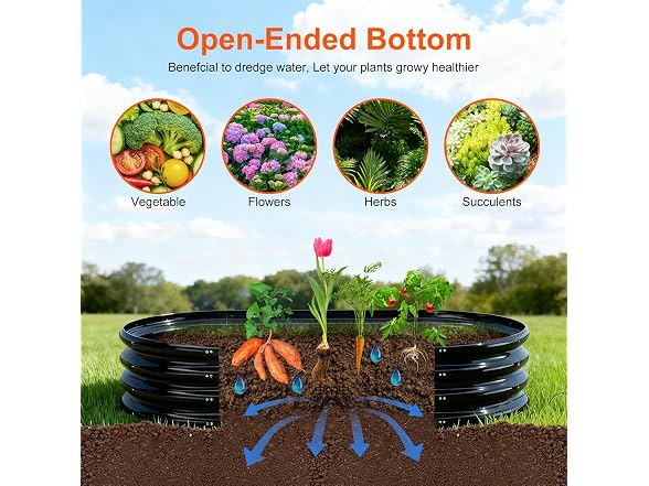 Rakukiri Raised Garden Bed 4FT Planter