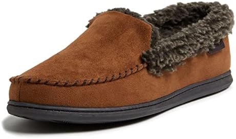 Dearfoams Men's Suede Moccasin Slippers