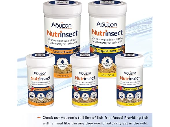 Aqueon Nutrinsect Fish-Free GoldFish Food