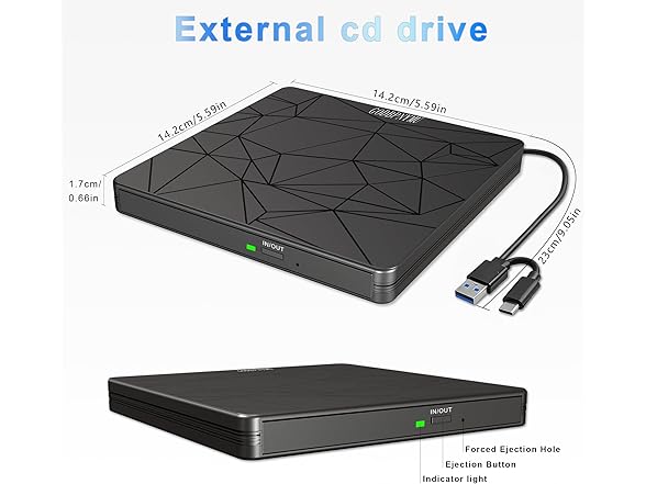 GODBPNYMU External DVD Drive