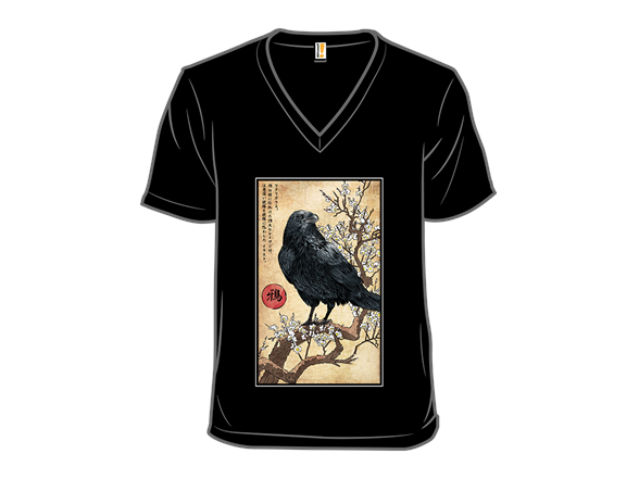 Crow on a Branch Woodblock